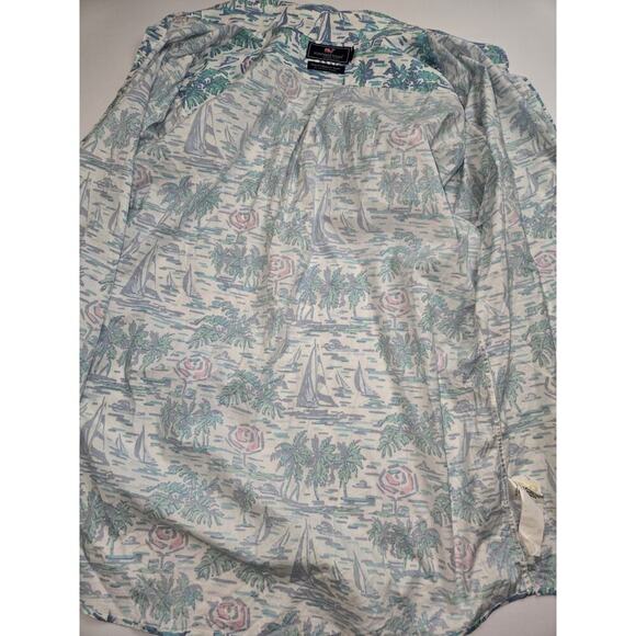 Vineyard Vines Slim Fit Murray Short Sleeve Button Up Shirt XL Cotton Stretch - Picture 2 of 11